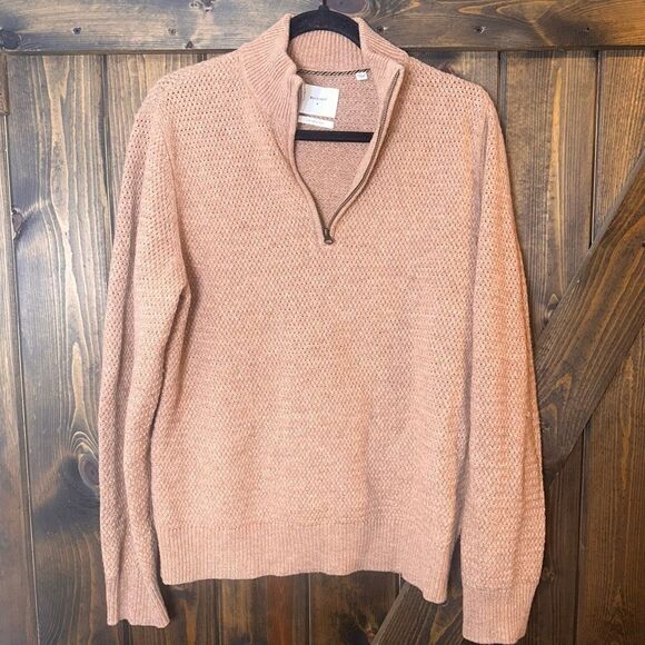 Billy Reid Tan Zip Up Sweater - Picture 1 of 3